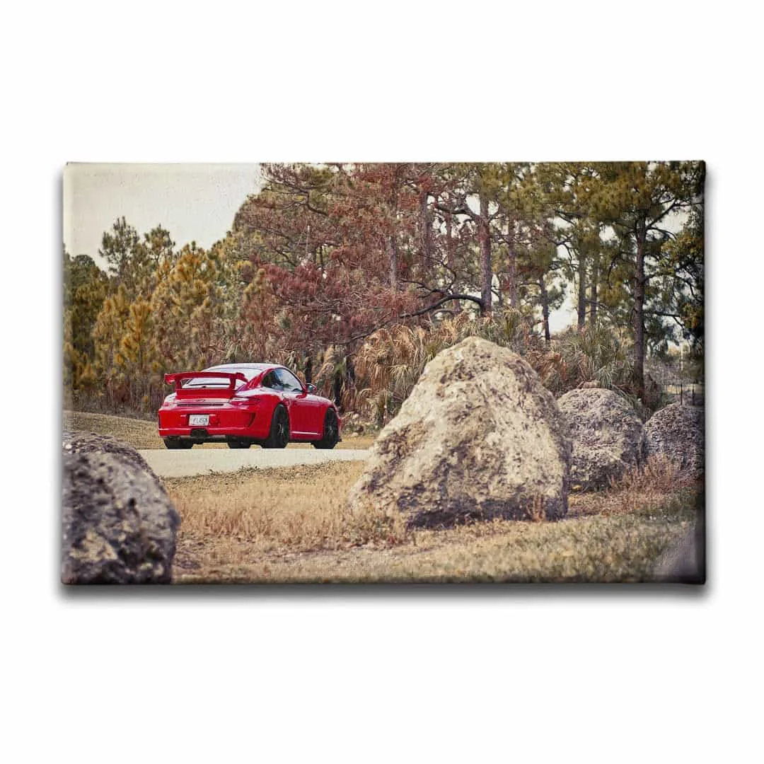 Kirmizi Porsche Canvas Tablo