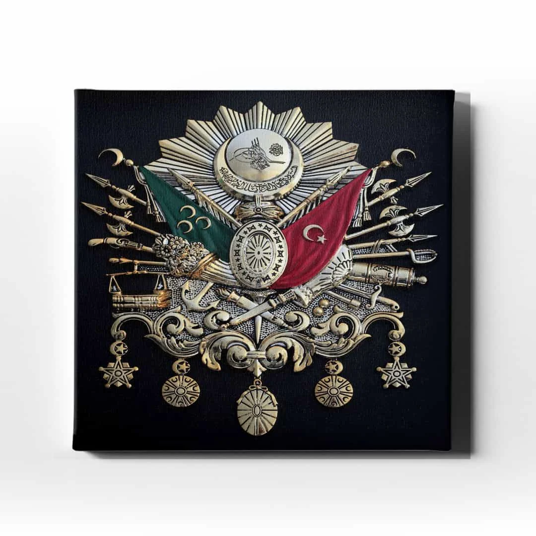 Osmanli Devlet Armasi Kanvas Tablo