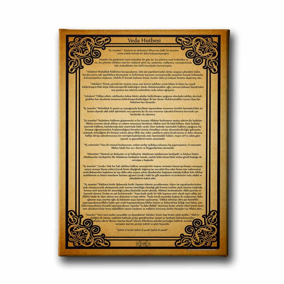 Veda Hutbesi Tablo
