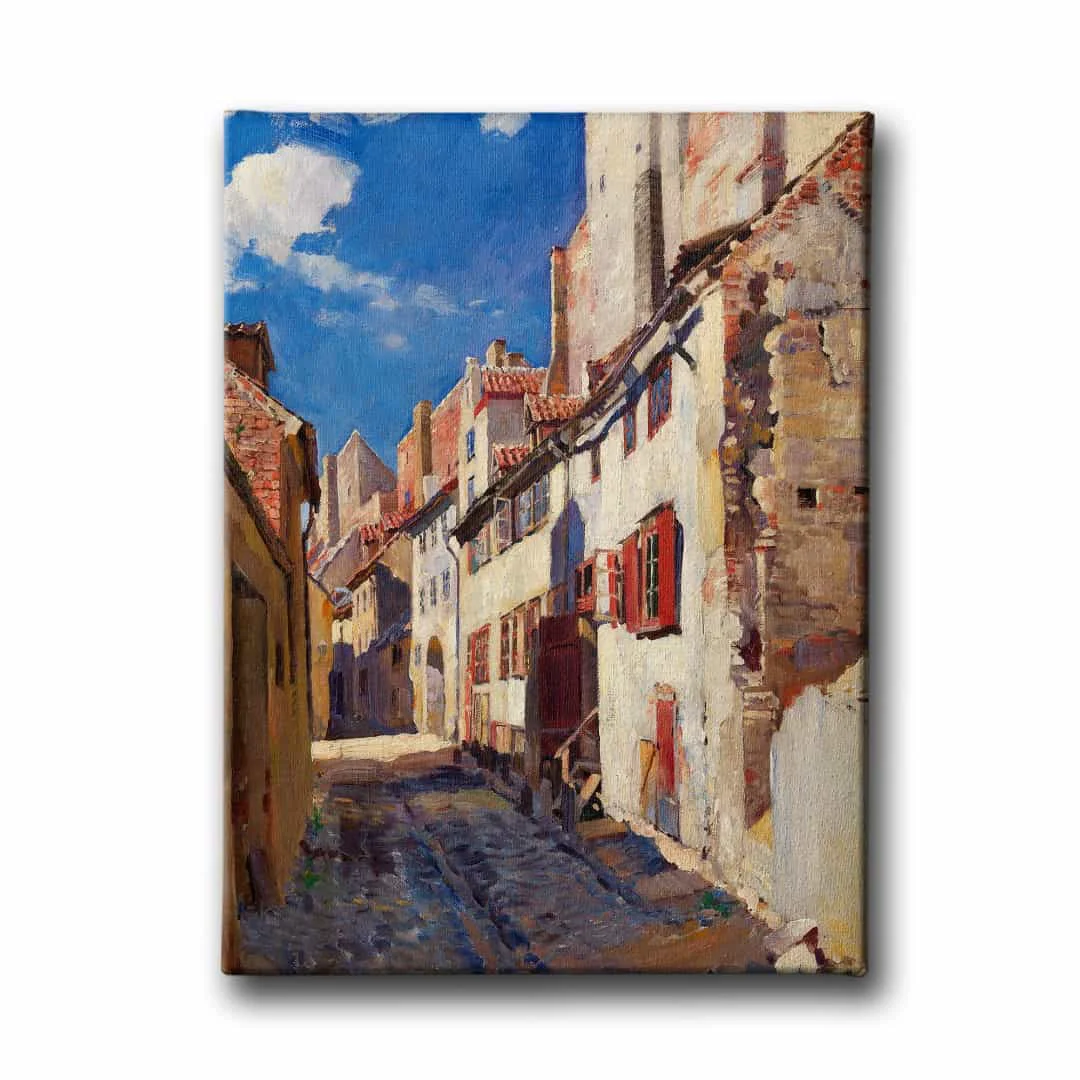 Tas Ev Yagli Boya Kanvas Tablo