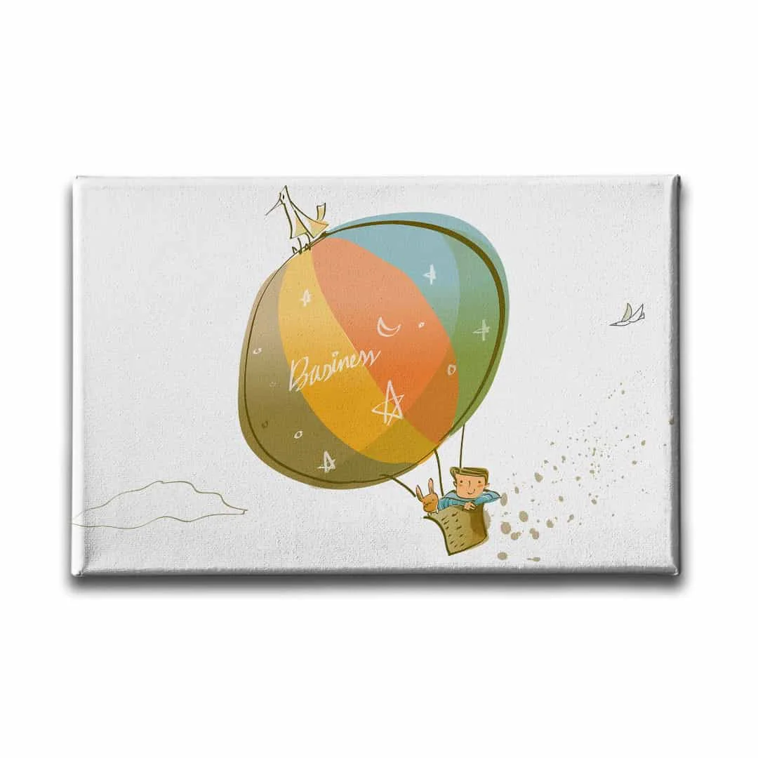 Ucan Balonlu Cocuk Kanvas Tablo