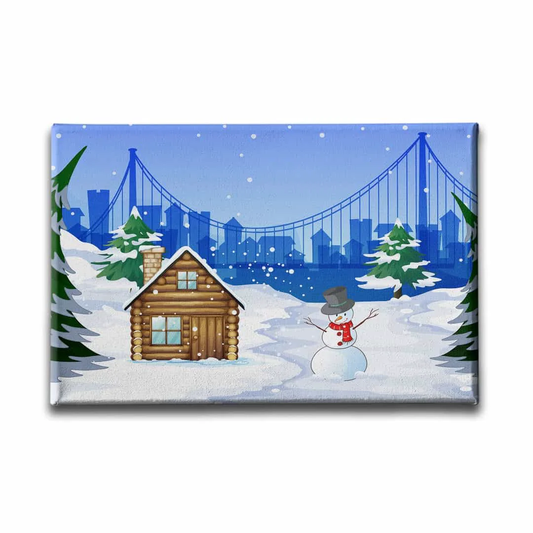 Kar Gunu  Kanvas Tablo
