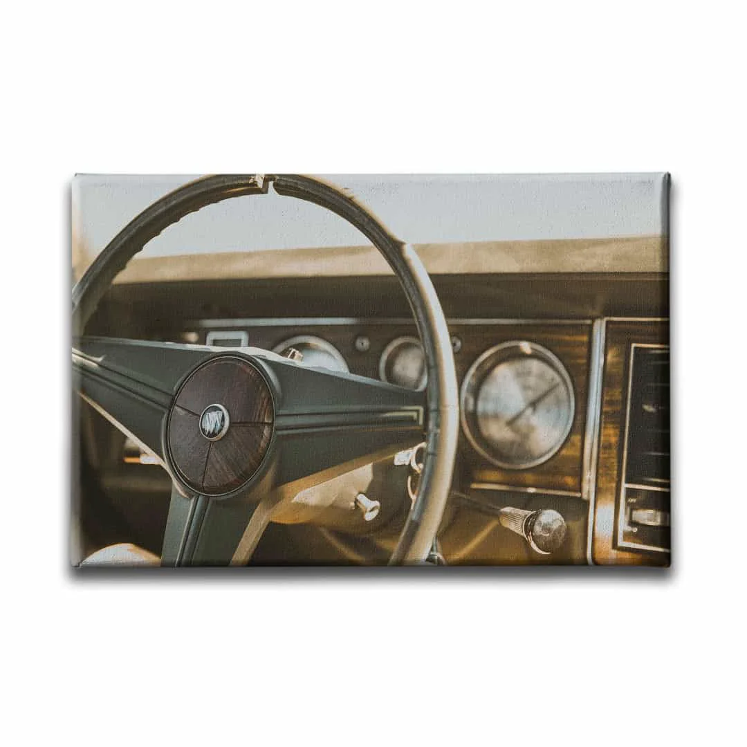 Klasik Arac Ici Canvas Tablo