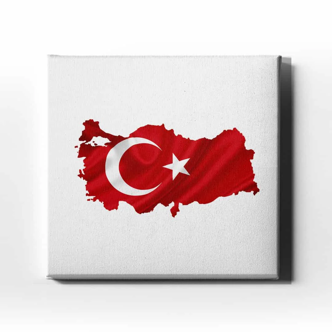 Turk Bayragi Kanvas Tablo