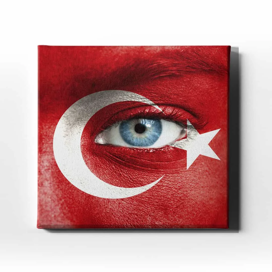 Mavi Goz -ay Yildiz Kanvas Tablo