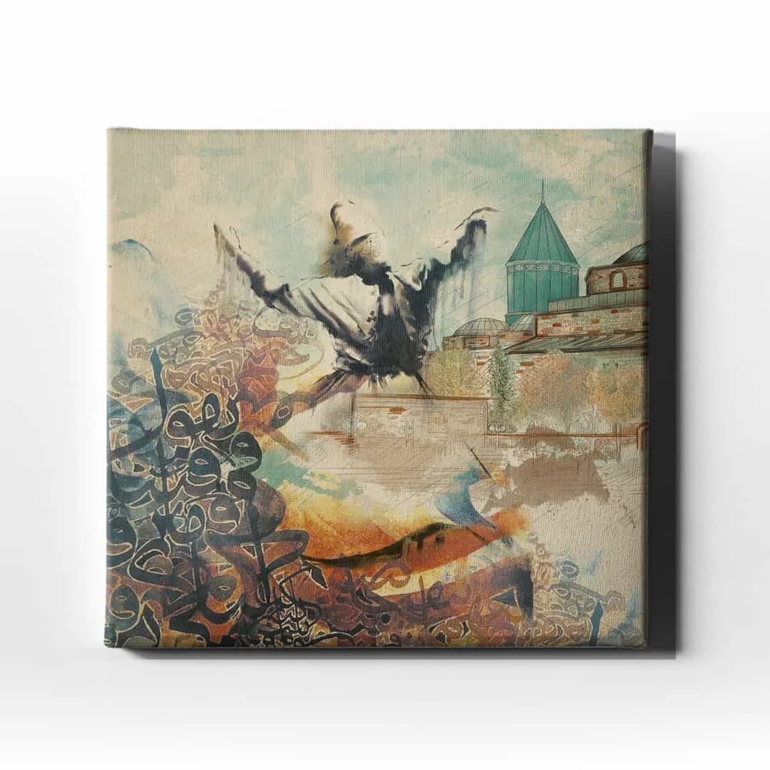 Mevlana Turbesi Ve Semazen Tablo