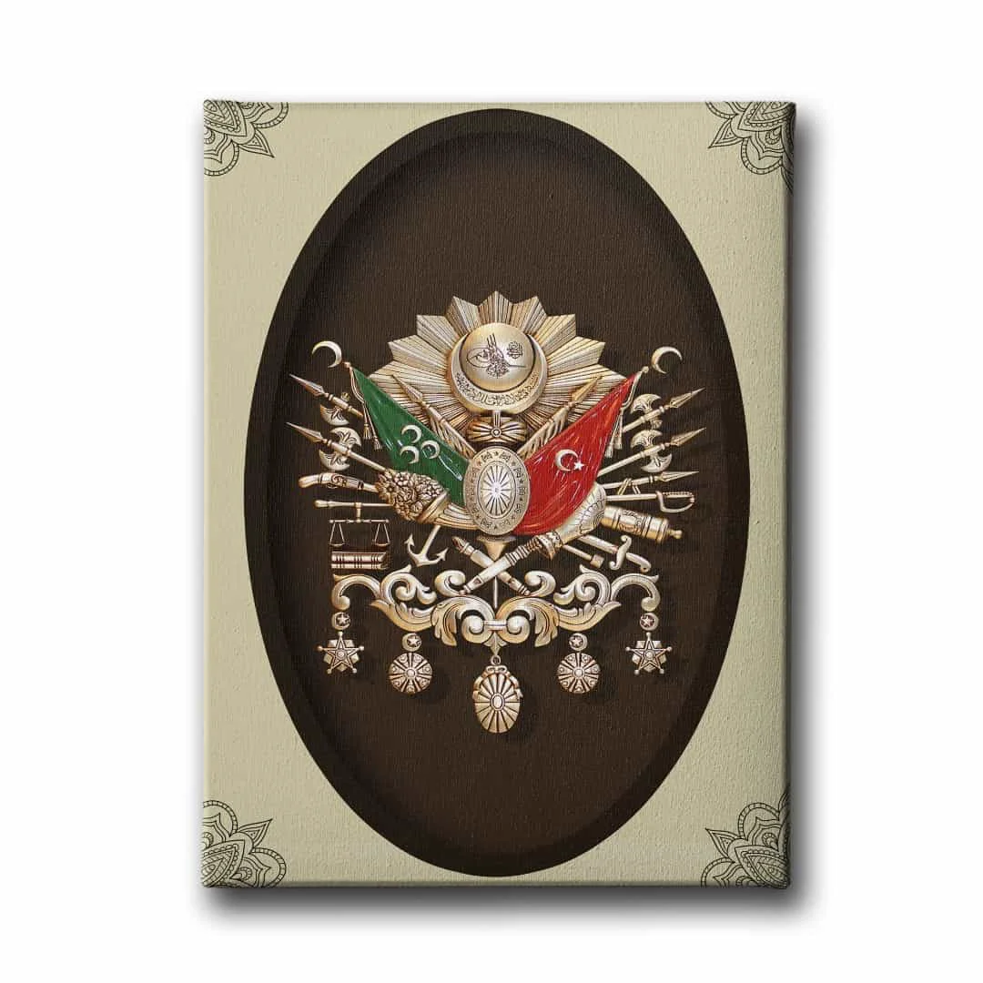 Osmanli Devlet Armasi Kanvas Tablo