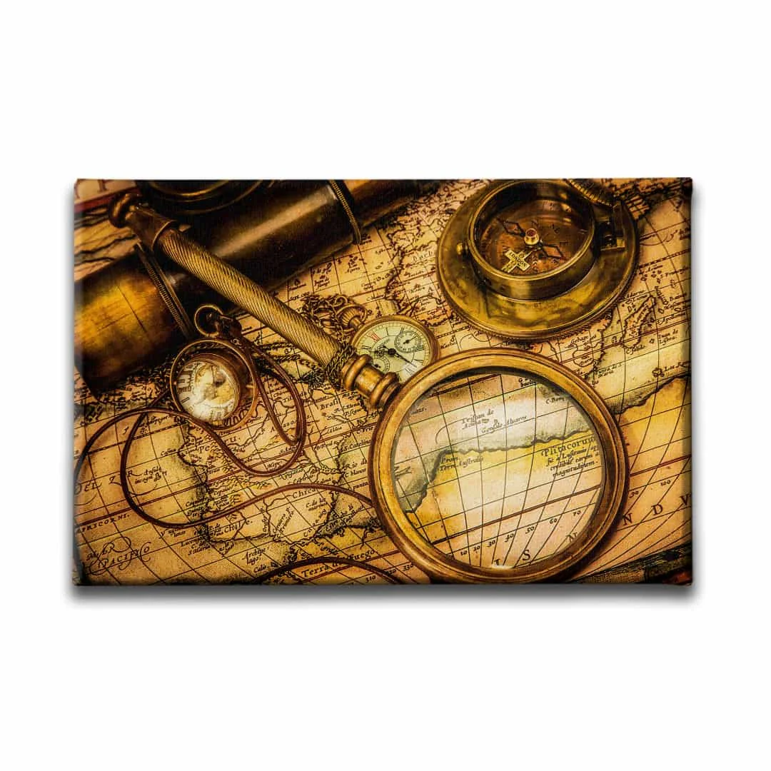 Tarihteki Haritalar Canvas Tablo