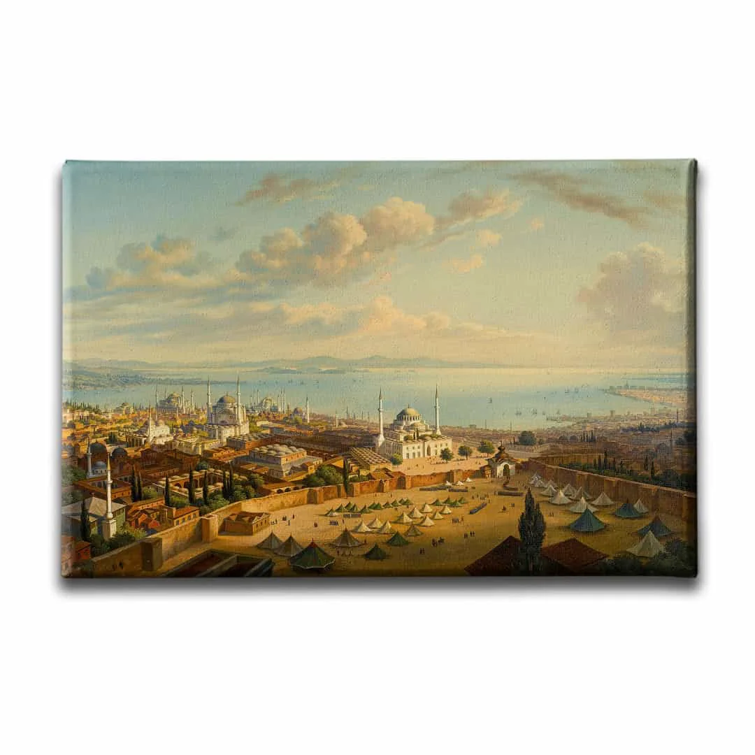 Eski Istanbul Yagli Boya Kanvas Tablo