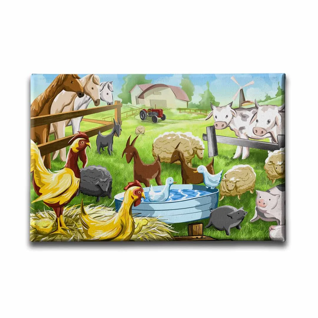 Hayvan Ciftligi Kanvas Tablo