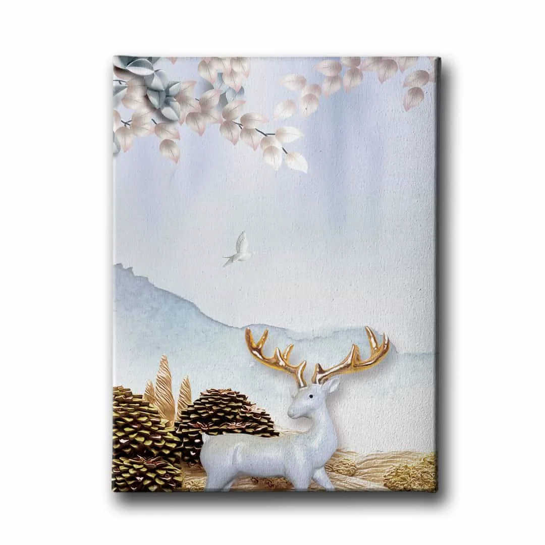 Geyikli Canvas Tablo
