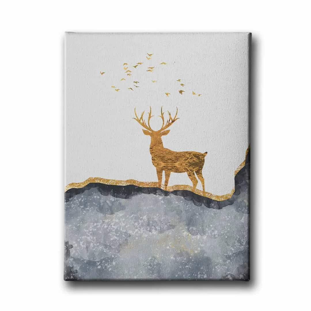 Geyikli Modern Canvas Tablo
